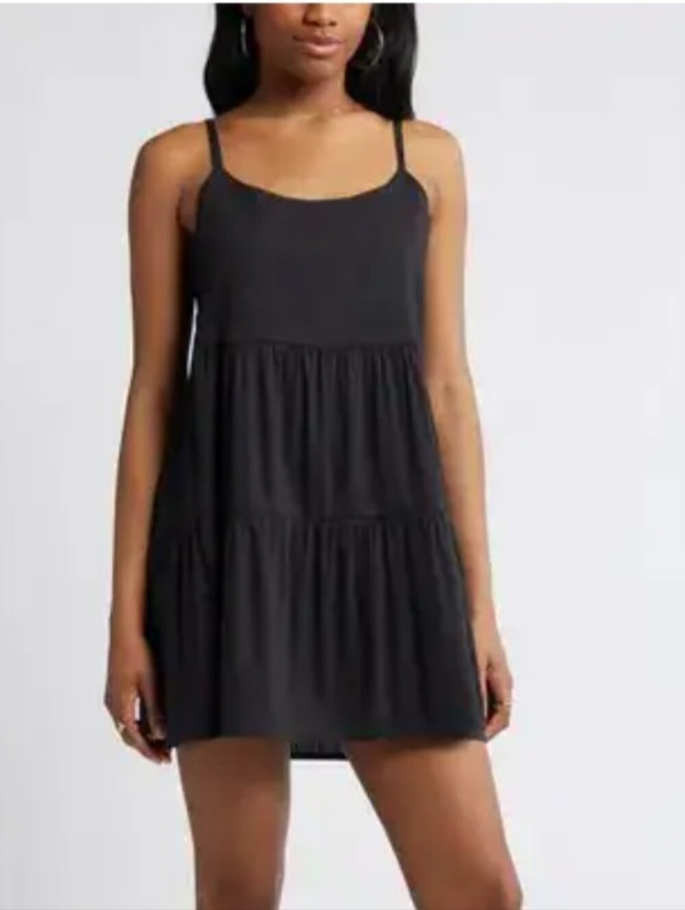 Black Tiered Mini Dress